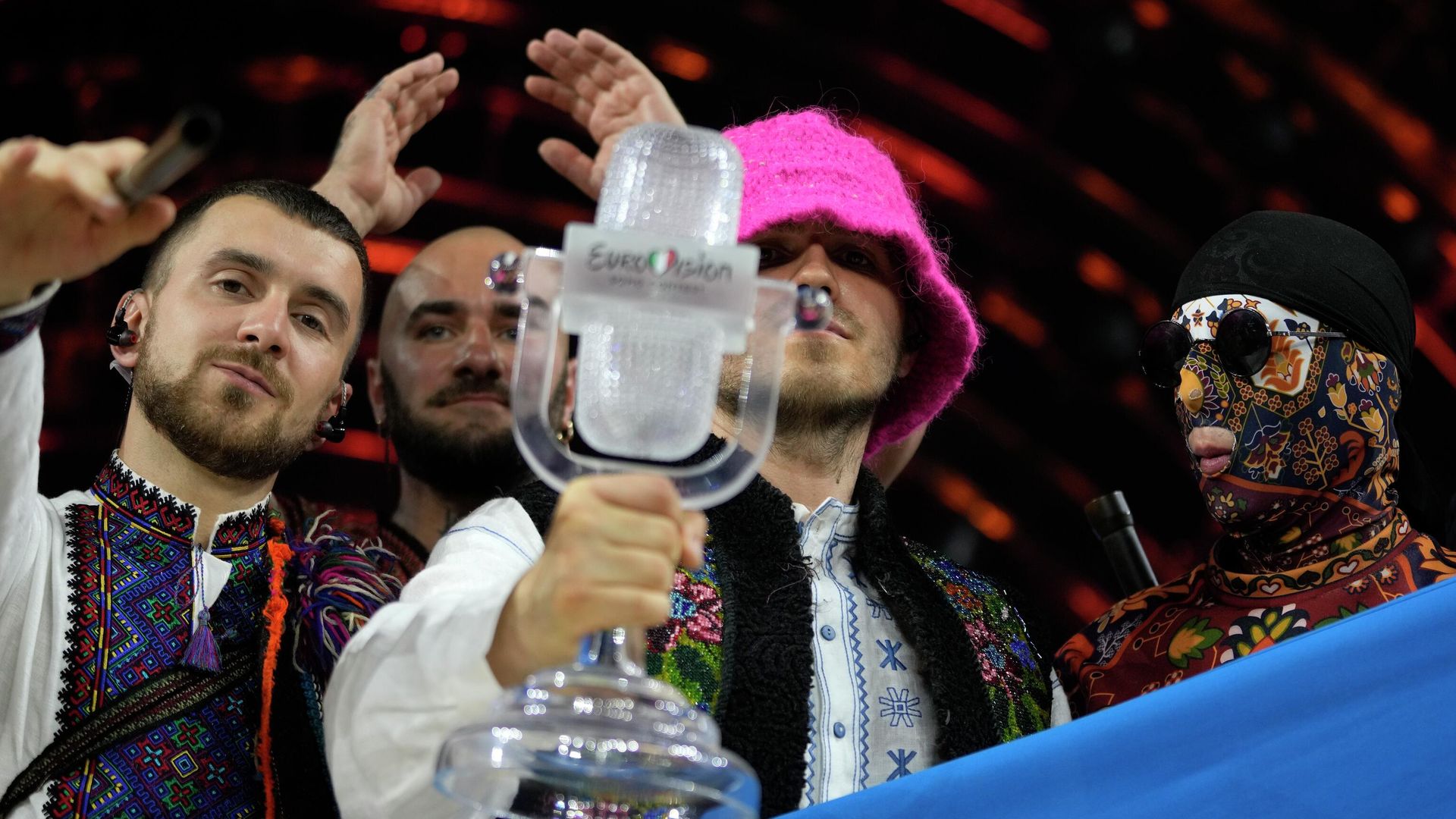Украинская группа Kalush Orchestra на конкурсе песни Евровидение Украинская группа Kalush Orchestra на конкурсе песни Евровидение - РИА Новости, 1920, 15.05.2022