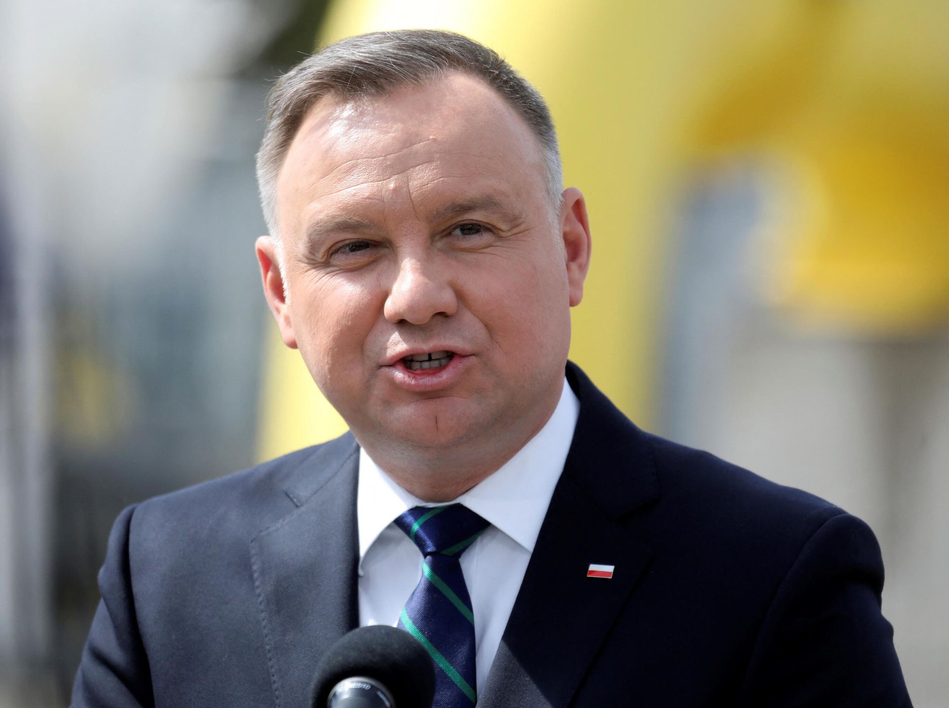 Президент Польши Анджей Дуда во время выступления Президент Польши Анджей Дуда во время выступления - РИА Новости, 1920, 19.05.2022