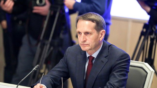 Директор Службы внешней разведки Сергей Нарышкин на заседании парламентской комиссии по расследованию деятельности биолабораторий США на Украине