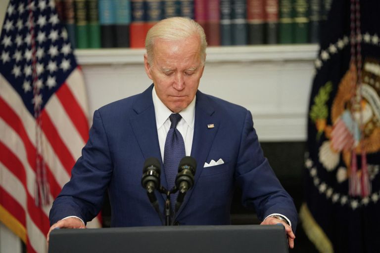 Президент США Джо Байден выступает с речью в Белом доме после массовой стрельбы в начальной школе в Ювалде, штат Техас Президент США Джо Байден выступает с речью в Белом доме после массовой стрельбы в начальной школе в Ювалде, штат Техас