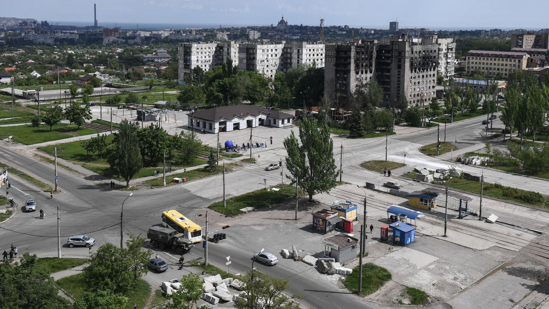 Вид на одну из улиц в Мариуполе Вид на одну из улиц в Мариуполе - РИА Новости, 1920, 29.07.2022