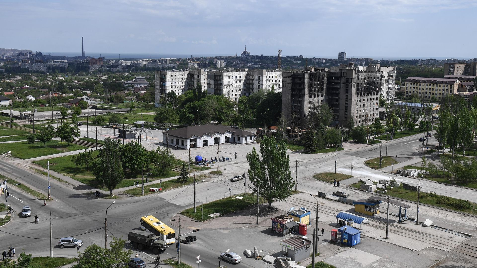 Вид на одну из улиц в Мариуполе Вид на одну из улиц в Мариуполе - РИА Новости, 1920, 29.07.2022