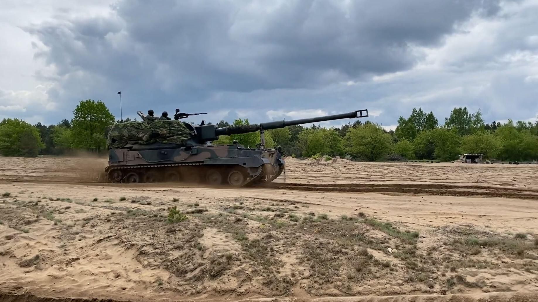 Польская самоходная гаубица AHS Krab, Польская самоходная гаубица AHS Krab, - РИА Новости, 1920, 27.09.2023