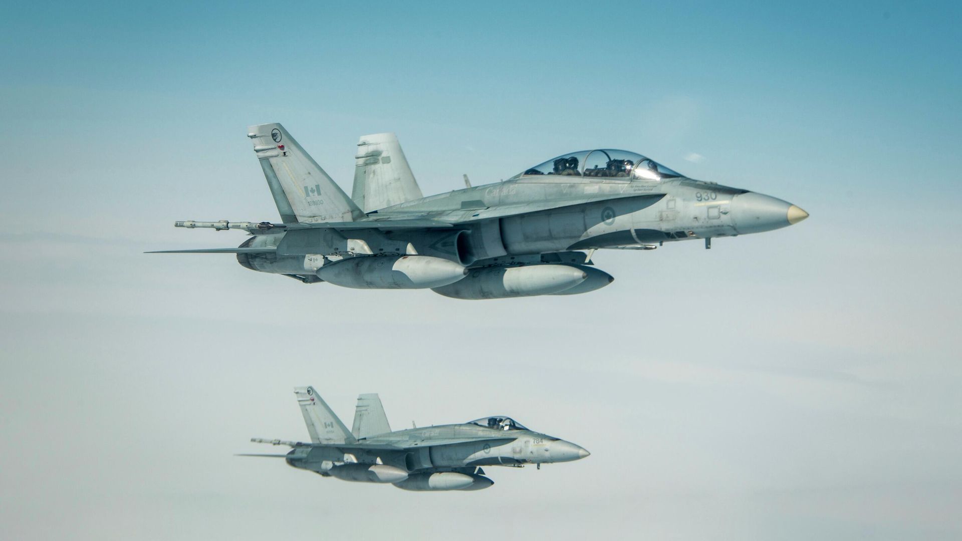 Истребители CF-18 Hornet Королевских ВВС Канады Истребители CF-18 Hornet Королевских ВВС Канады - РИА Новости, 1920, 06.06.2022
