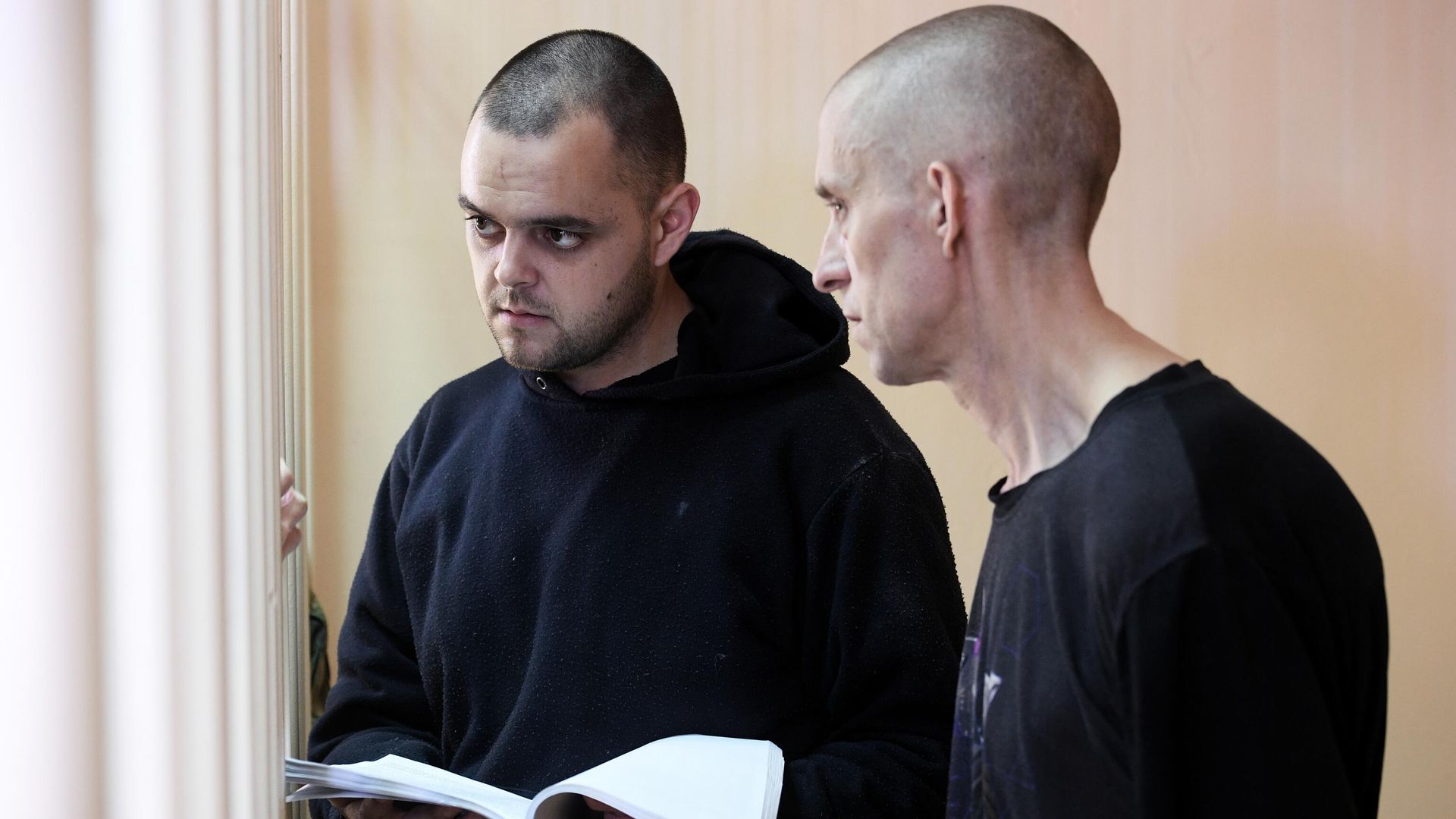Граждане Великобритании Эйден Аслин и Шон Пиннер Граждане Великобритании Эйден Аслин и Шон Пиннер - РИА Новости, 1920, 21.07.2022