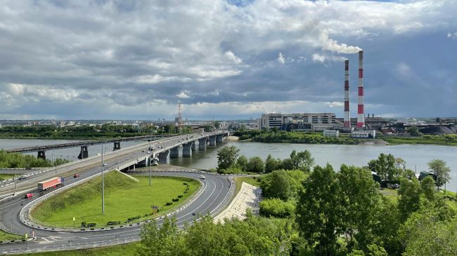 Вид на Кемерово со смотровой площадки