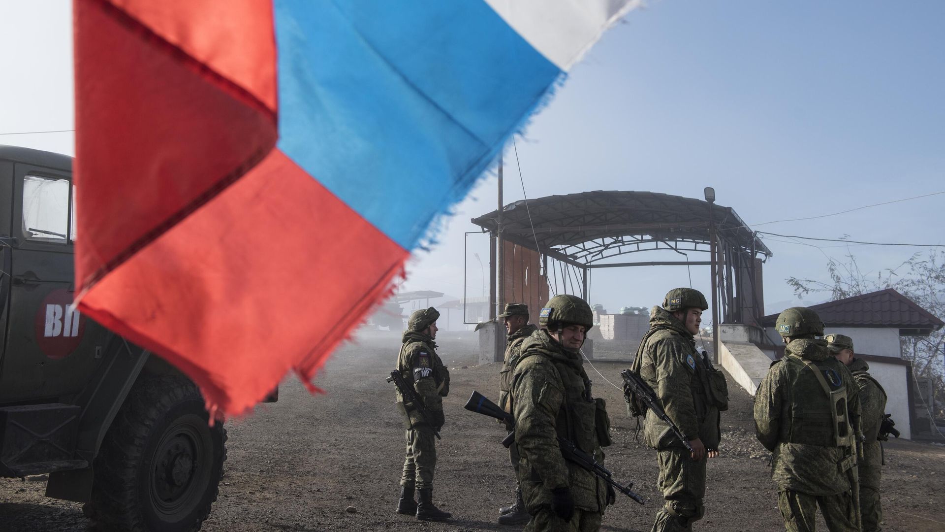 Российские миротворцы на блокпосту в Нагорном Карабахе Российские миротворцы на блокпосту в Нагорном Карабахе - РИА Новости, 1920, 12.09.2023