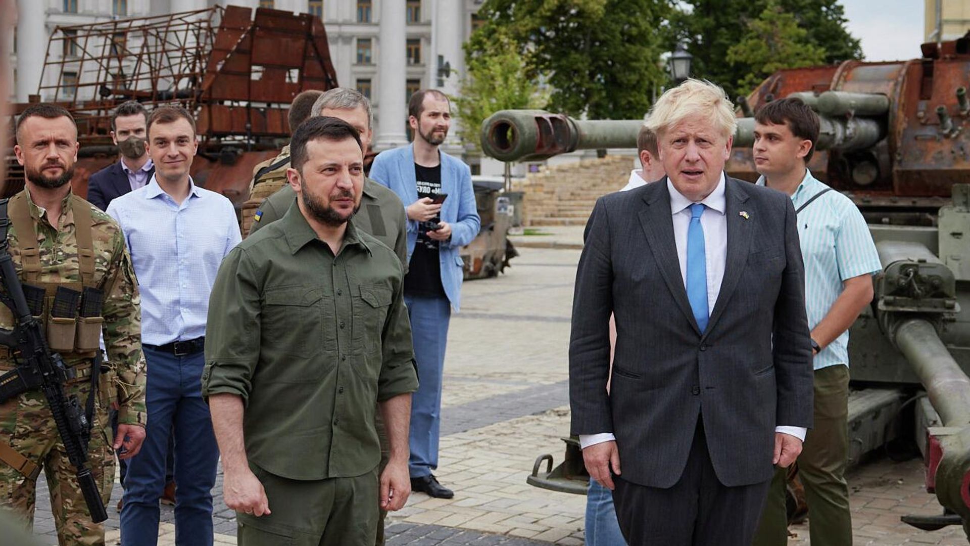 Президент Украины Владимир Зеленский и премьер-министр Великобритании Борис Джонсон в Киеве, Украина - РИА Новости, 1920, 21.06.2022
