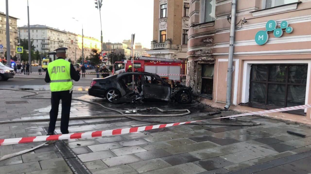 На месте ДТП на Зубовском бульваре в Москве На месте ДТП на Зубовском бульваре в Москве - РИА Новости, 1920, 24.06.2022