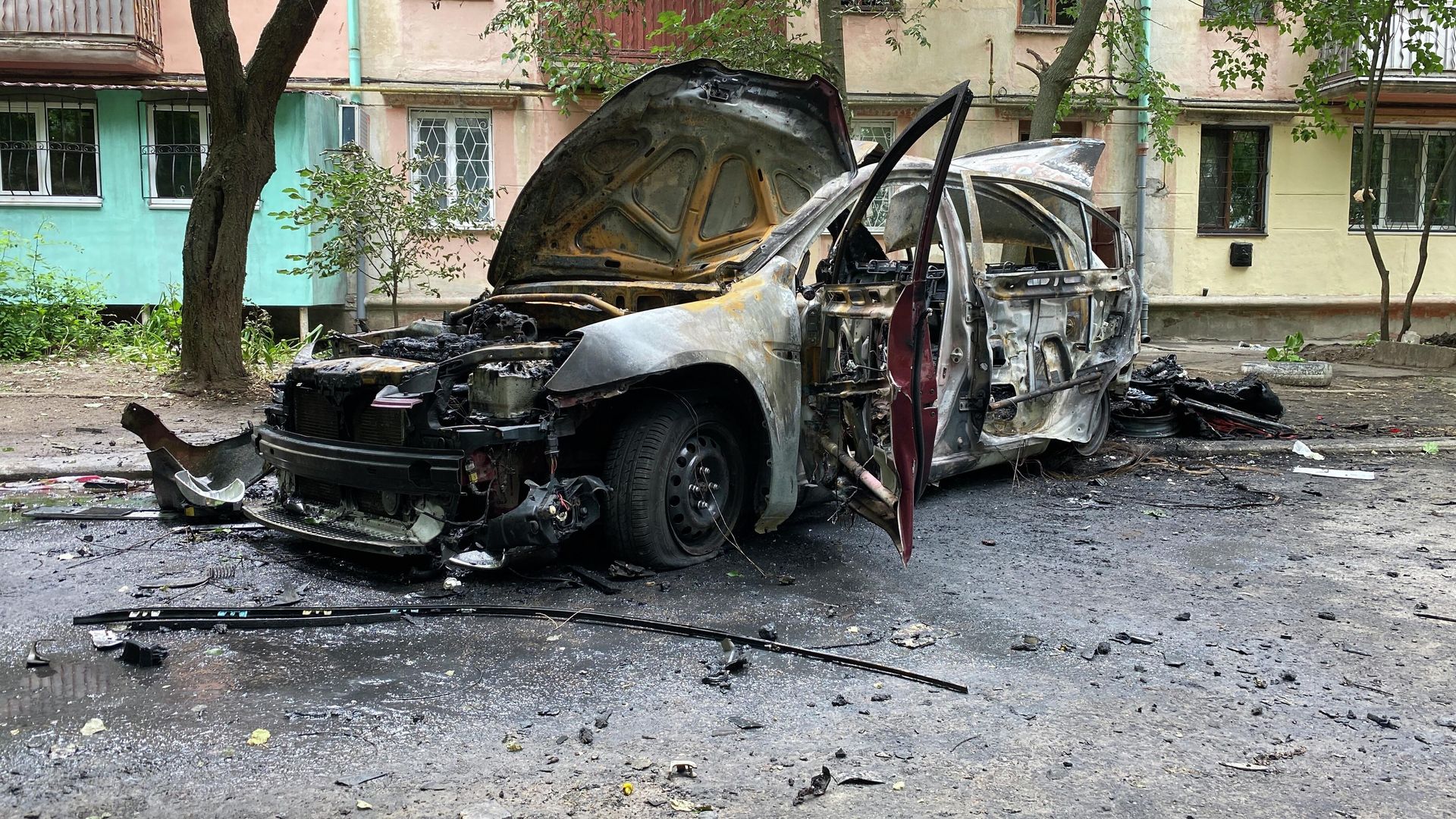 Место теракта в Херсоне. 24 июня 2022 Место теракта в Херсоне. 24 июня 2022 - РИА Новости, 1920, 24.06.2022