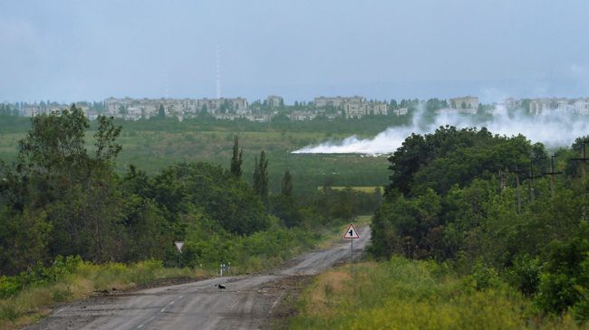 Вид с трассы Лисичанск — Золотое