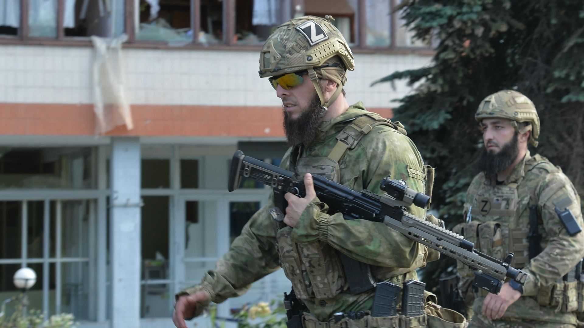 Бойцы подразделения полка полиции специального назначения имени Героя России Ахмата-Хаджи Кадырова МВД Чеченской Республики Бойцы подразделения полка полиции специального назначения имени Героя России Ахмата-Хаджи Кадырова МВД Чеченской Республики - РИА Новости, 1920, 05.05.2023