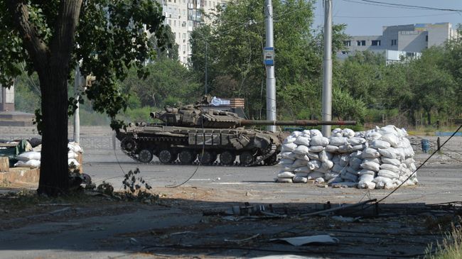 Танк в Северодонецке