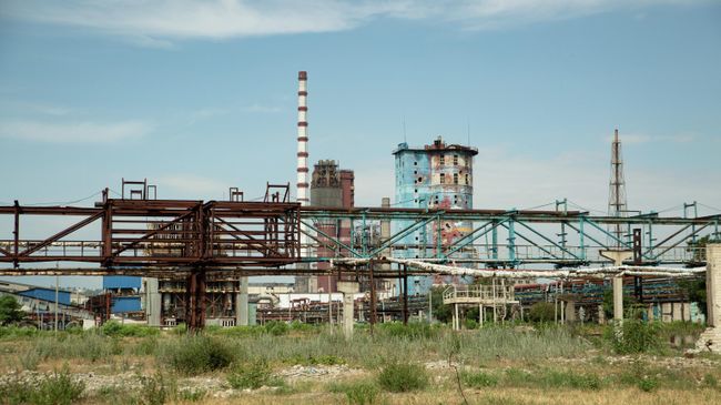 Территория завода Азот в Северодонецке