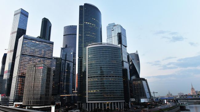 Небоскребы делового центра Москва-сити