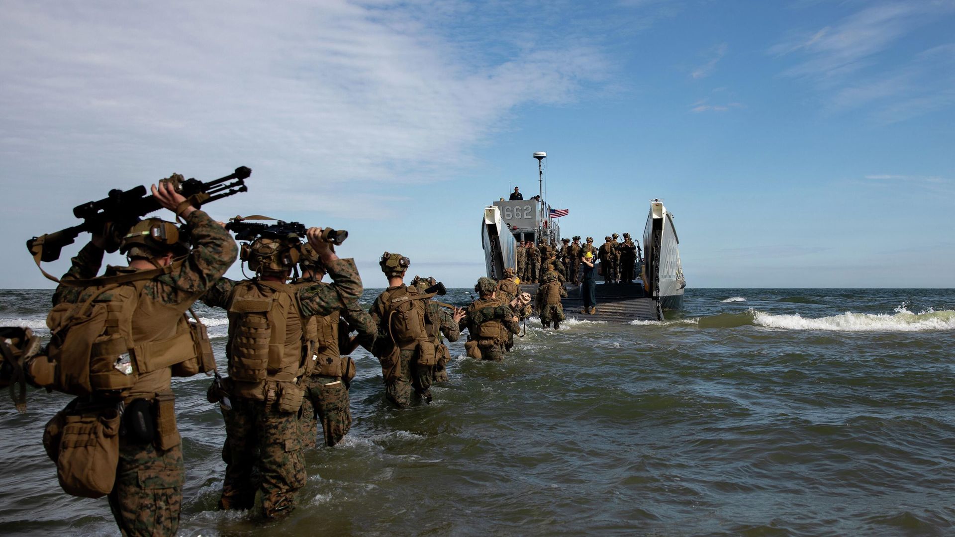 Морские пехотинцы США во время учений НАТО Морские пехотинцы США во время учений НАТО - РИА Новости, 1920, 17.10.2022