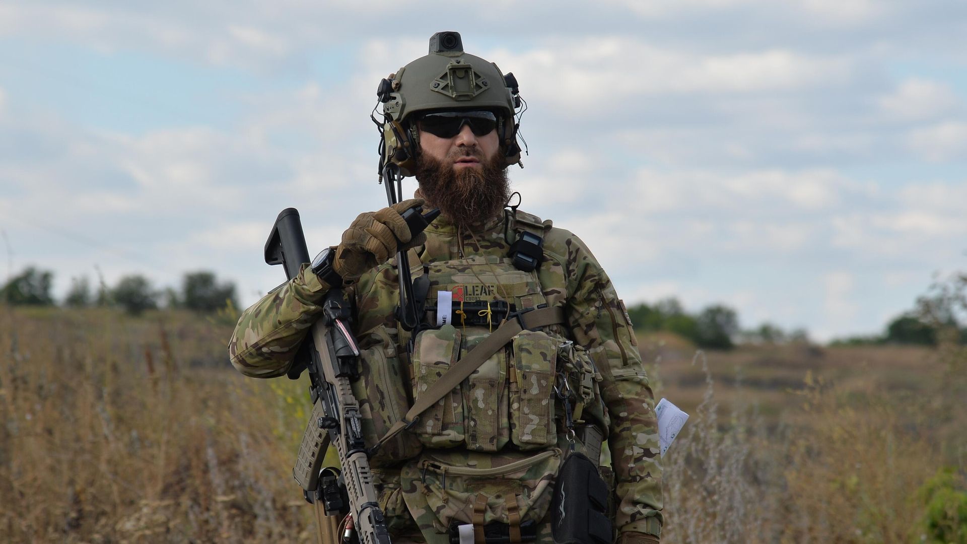 Боец специального полка полиции имени Героя России Ахмата-Хаджи Кадырова на окраине Лисичанска - РИА Новости, 1920, 09.09.2022