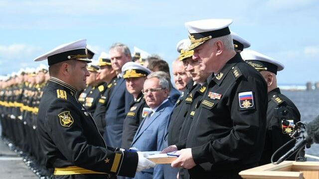 Церемония подписания приемного акта и передачи Военно-морскому флоту исследовательской подводной лодки Белгород Церемония подписания приемного акта и передачи Военно-морскому флоту исследовательской подводной лодки Белгород - РИА Новости, 1920, 08.07.2022