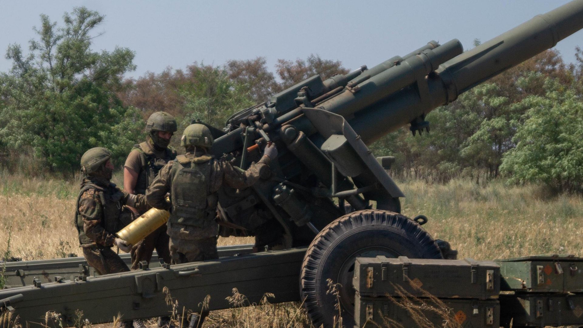 Боевая работа артиллерийских расчетов в ходе специальной военной операции Боевая работа артиллерийских расчетов в ходе специальной военной операции - РИА Новости, 1920, 13.07.2026