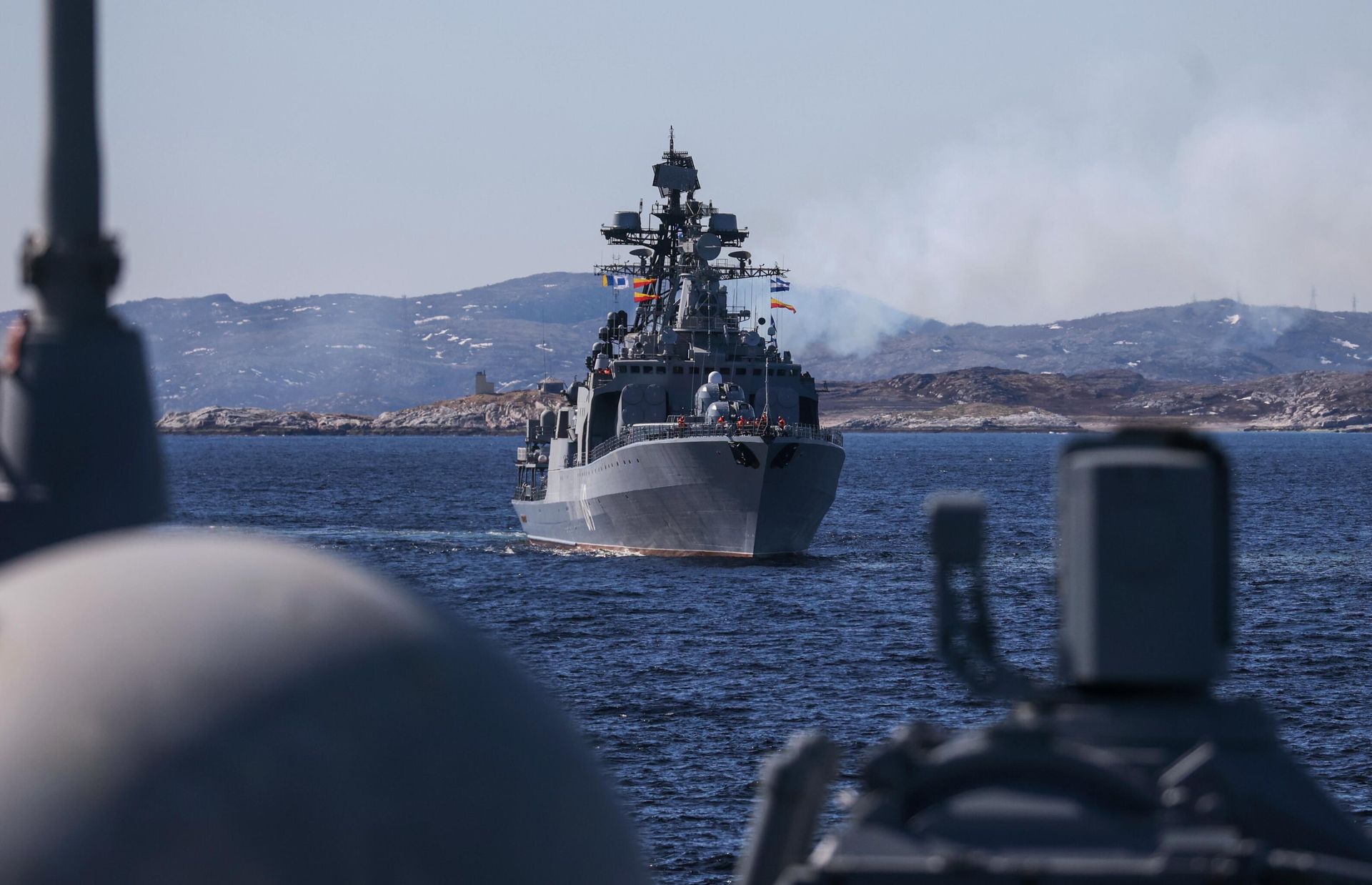 Большой противолодочный корабль проекта 1155 Североморск на учениях Северного флота в акватории Баренцева моря Большой противолодочный корабль проекта 1155 Североморск на учениях Северного флота в акватории Баренцева моря - РИА Новости, 1920, 27.04.2024