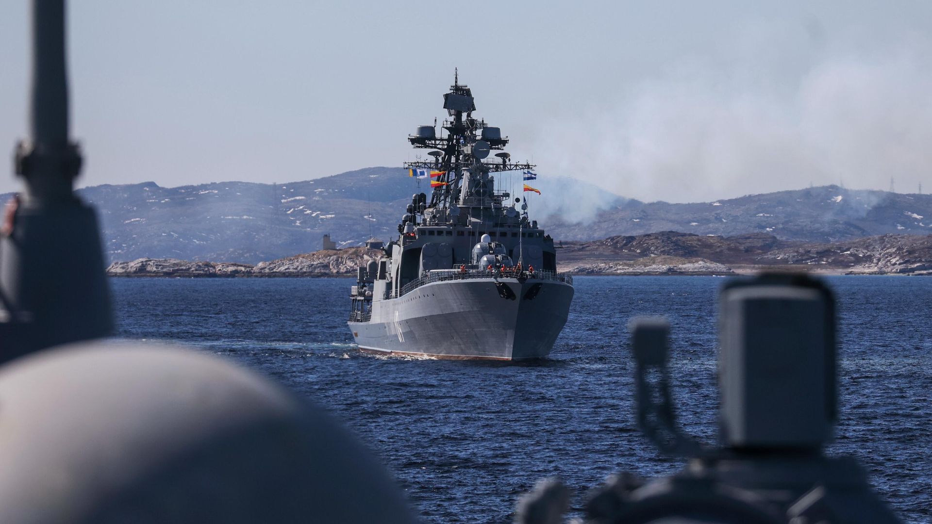 Большой противолодочный корабль проекта 1155 Североморск на учениях Северного флота в акватории Баренцева моря - РИА Новости, 1920, 01.06.2023