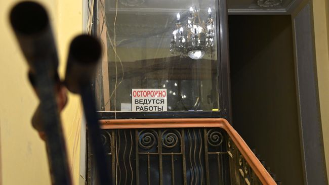 Лестничный пролет в театре Олега Табакова на Чистых прудах в Москве Лестничный пролет в театре Олега Табакова на Чистых прудах в Москве