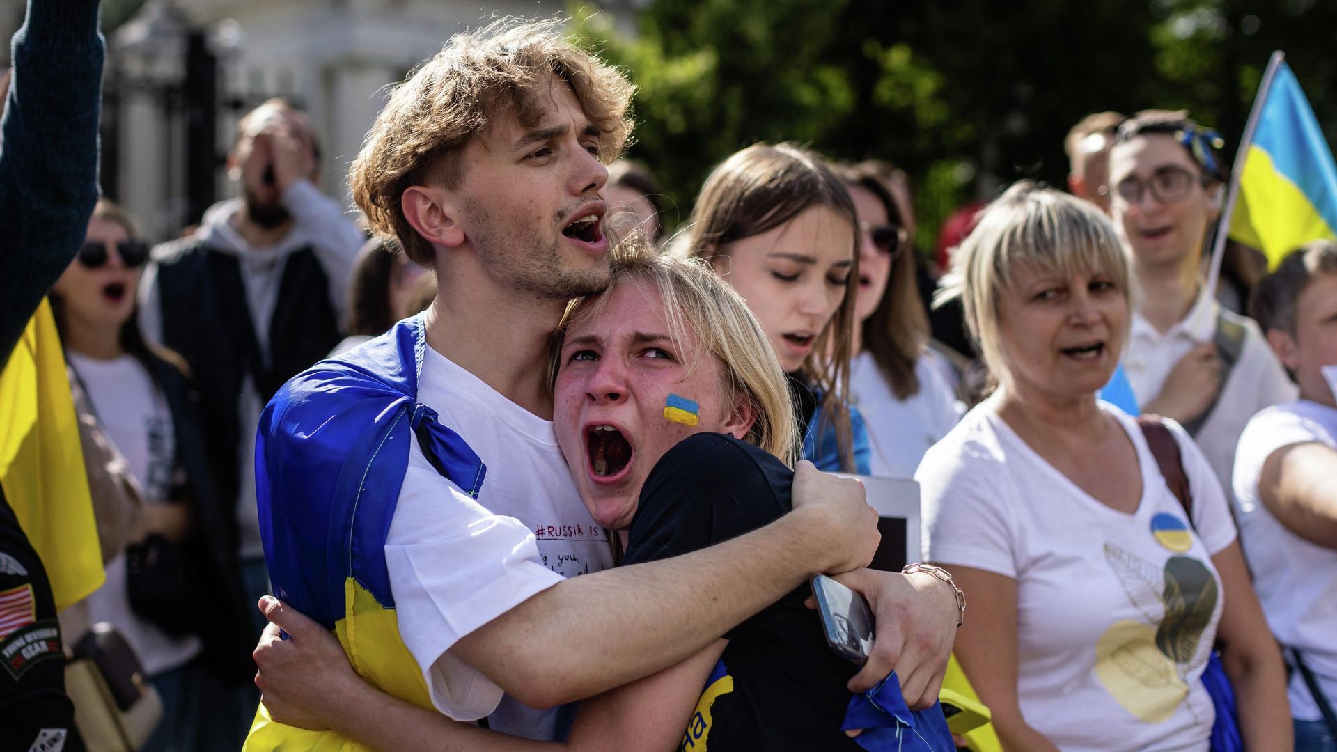 Участники акции протеста в Варшаве, Польша Участники акции протеста в Варшаве, Польша - РИА Новости, 1920, 19.07.2022