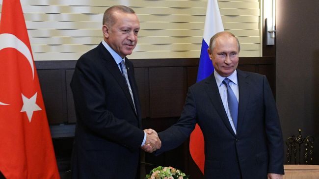 Президент России Владимир Путин и президент Турции Реджеп Тайип Эрдоган