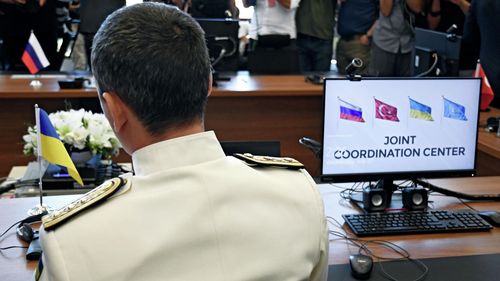Координационный центр Россия — Турция — Украина — ООН по транспортировке зерна с Украины в Университете Министерства обороны Турции в Стамбуле Координационный центр Россия — Турция — Украина — ООН по транспортировке зерна с Украины в Университете Министерства обороны Турции в Стамбуле - РИА Новости, 1920, 08.08.2022