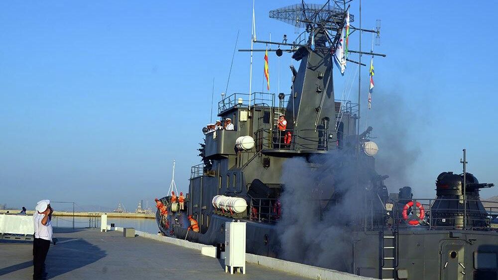 Корабль ВМС Азербайджана во время визита в Каспийск Корабль ВМС Азербайджана во время визита в Каспийск - РИА Новости, 1920, 30.07.2022