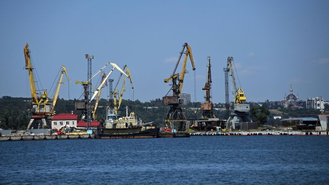 Портальные краны морского порта Мариуполя