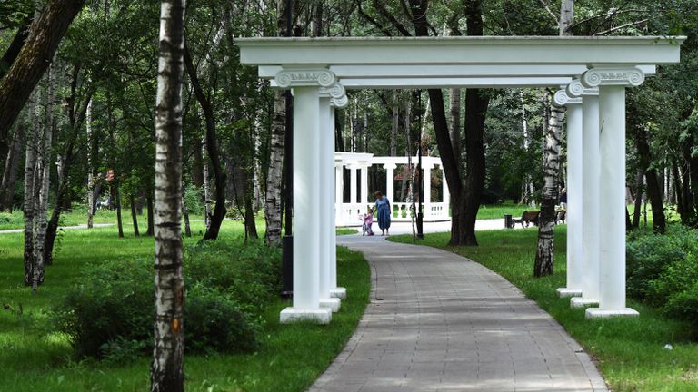 Вымощенная дорожка в Грачевском парке Вымощенная дорожка в Грачевском парке