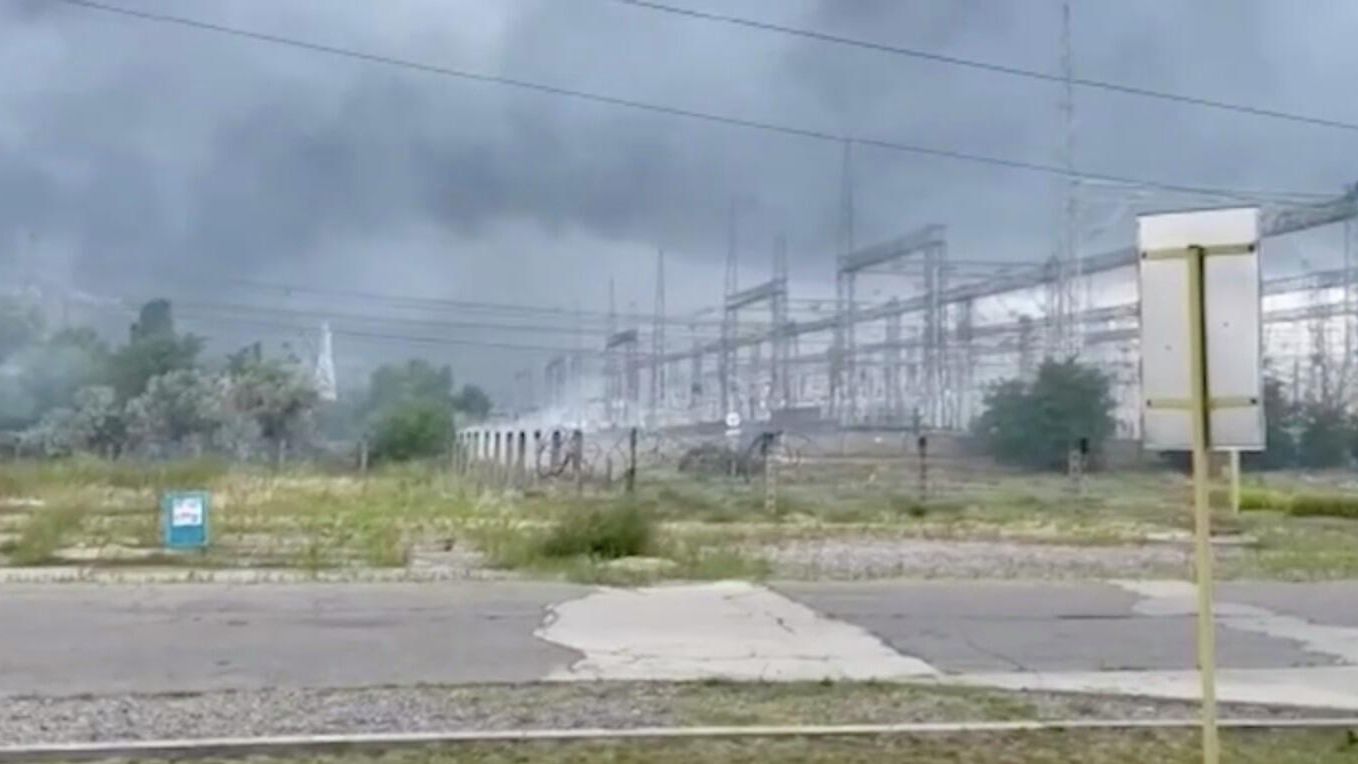 Последствия обстрела Запорожской АЭС со стороны ВСУ. Кадр из видео - РИА Новости, 1920, 05.08.2022