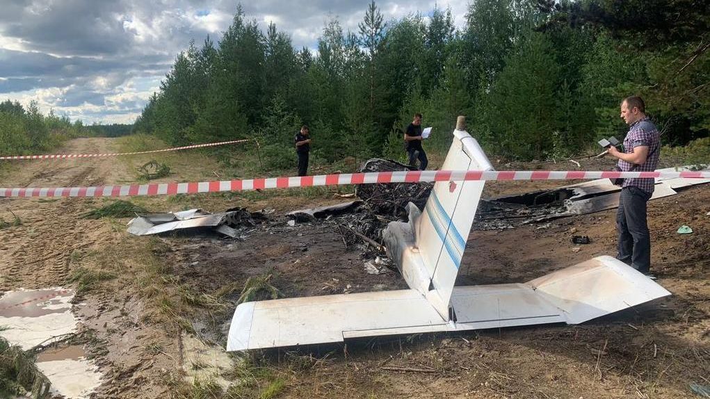 На месте падения легкомоторного самолета Cessna в Коми - РИА Новости, 1920, 08.08.2022
