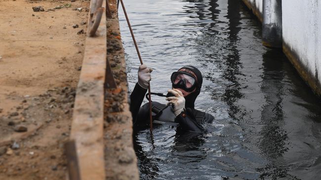 Водолаз перед погружением