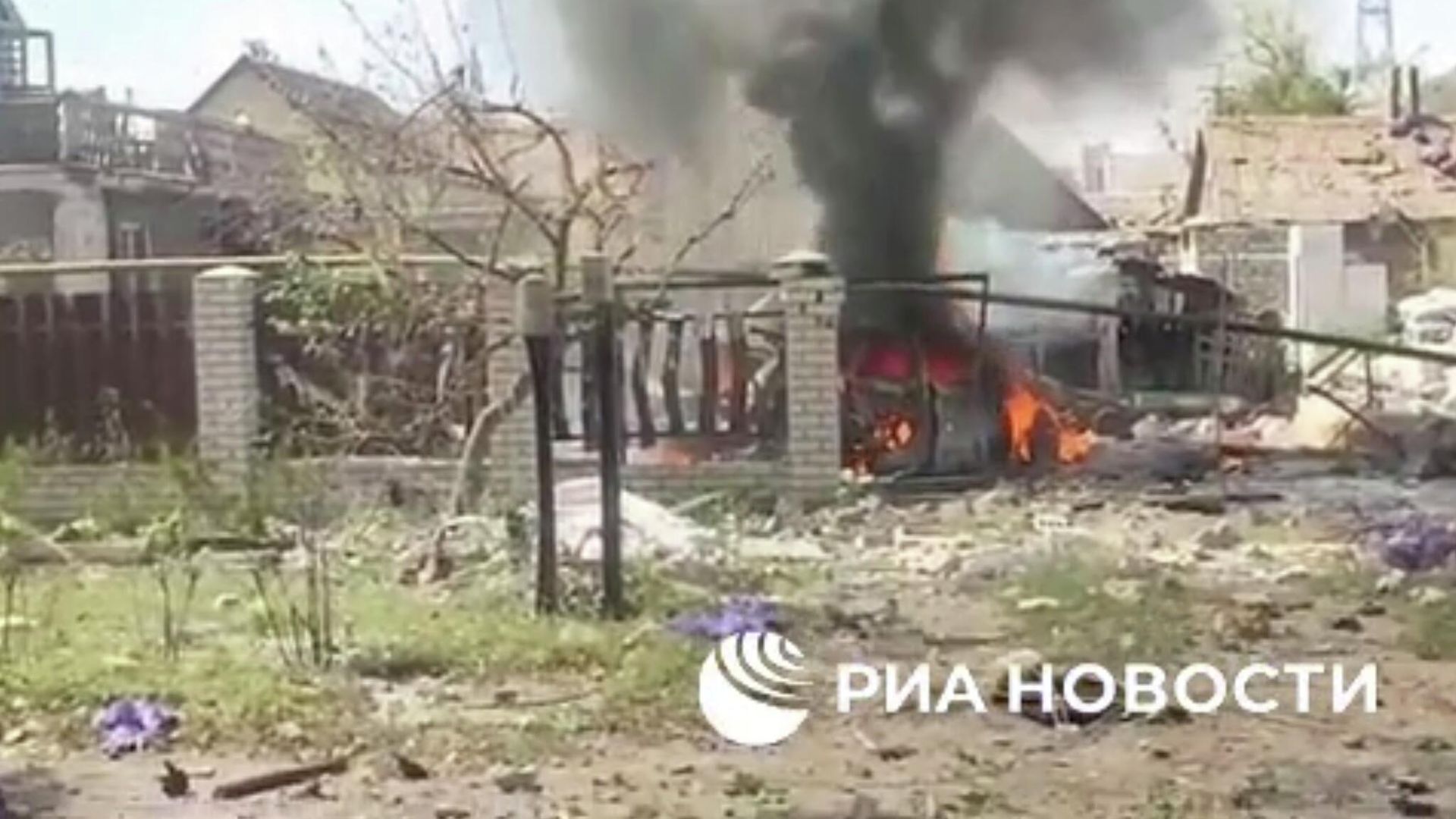 Последствия обстрела в Новой Каховке в Херсонской области Последствия обстрела в Новой Каховке в Херсонской области - РИА Новости, 1920, 07.09.2022