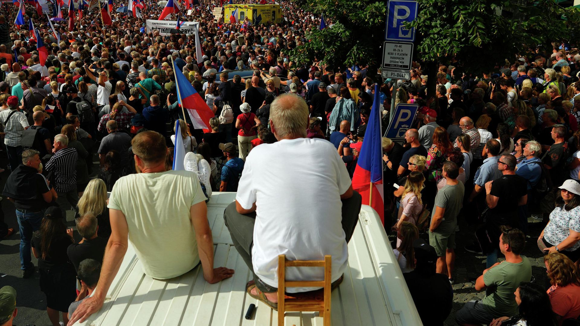 Антиправительственный митинг в Праге Антиправительственный митинг в Праге - РИА Новости, 1920, 09.09.2022