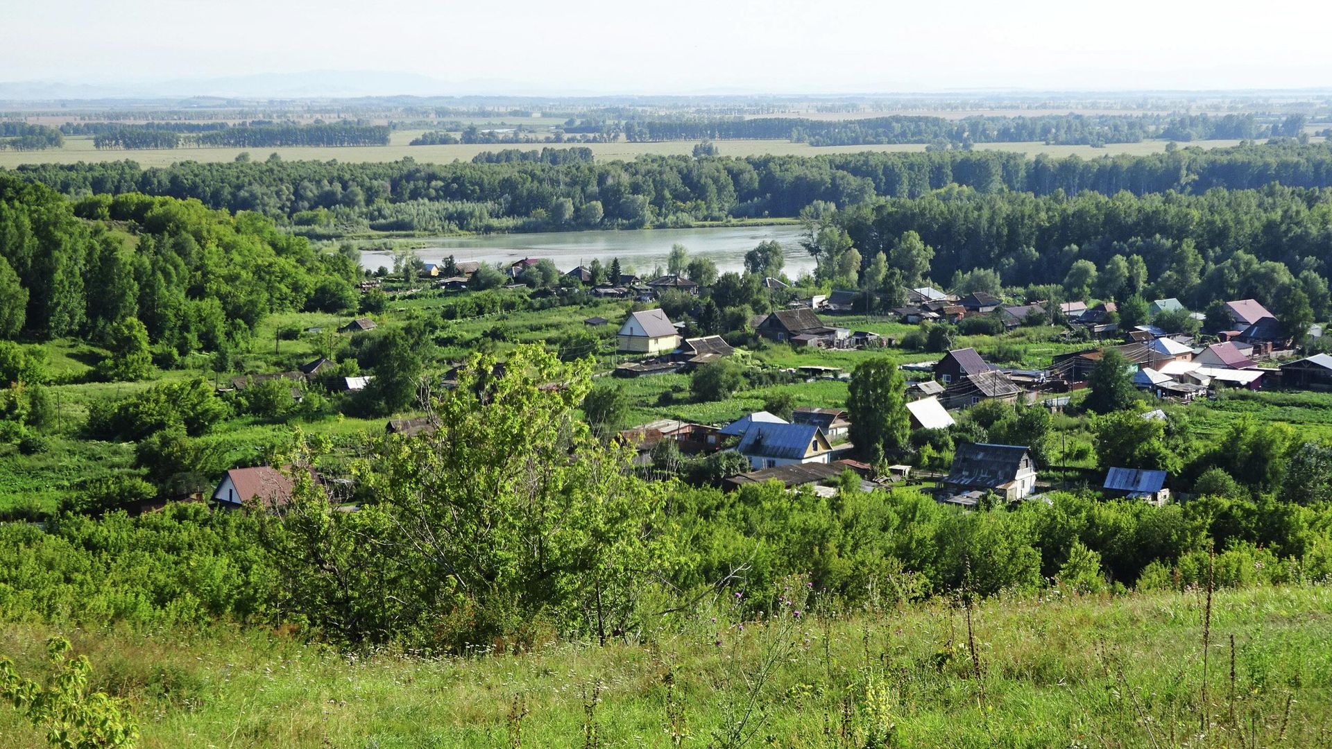 Сростки, вид с горы Пикет Сростки, вид с горы Пикет - РИА Новости, 1920, 14.09.2022
