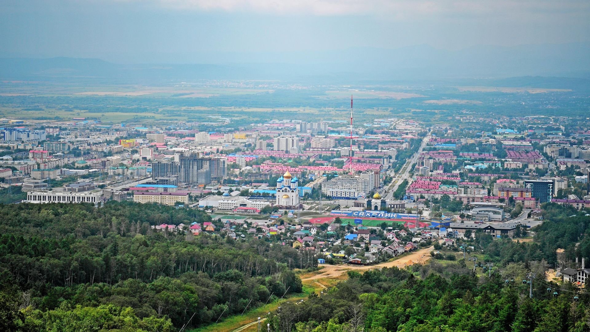 Вид на город Южно-Сахалинск  - РИА Новости, 1920, 01.08.2023