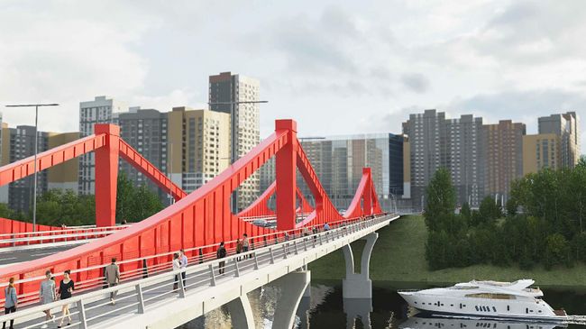 Автомобильный мост на улице Мясищева в Москве