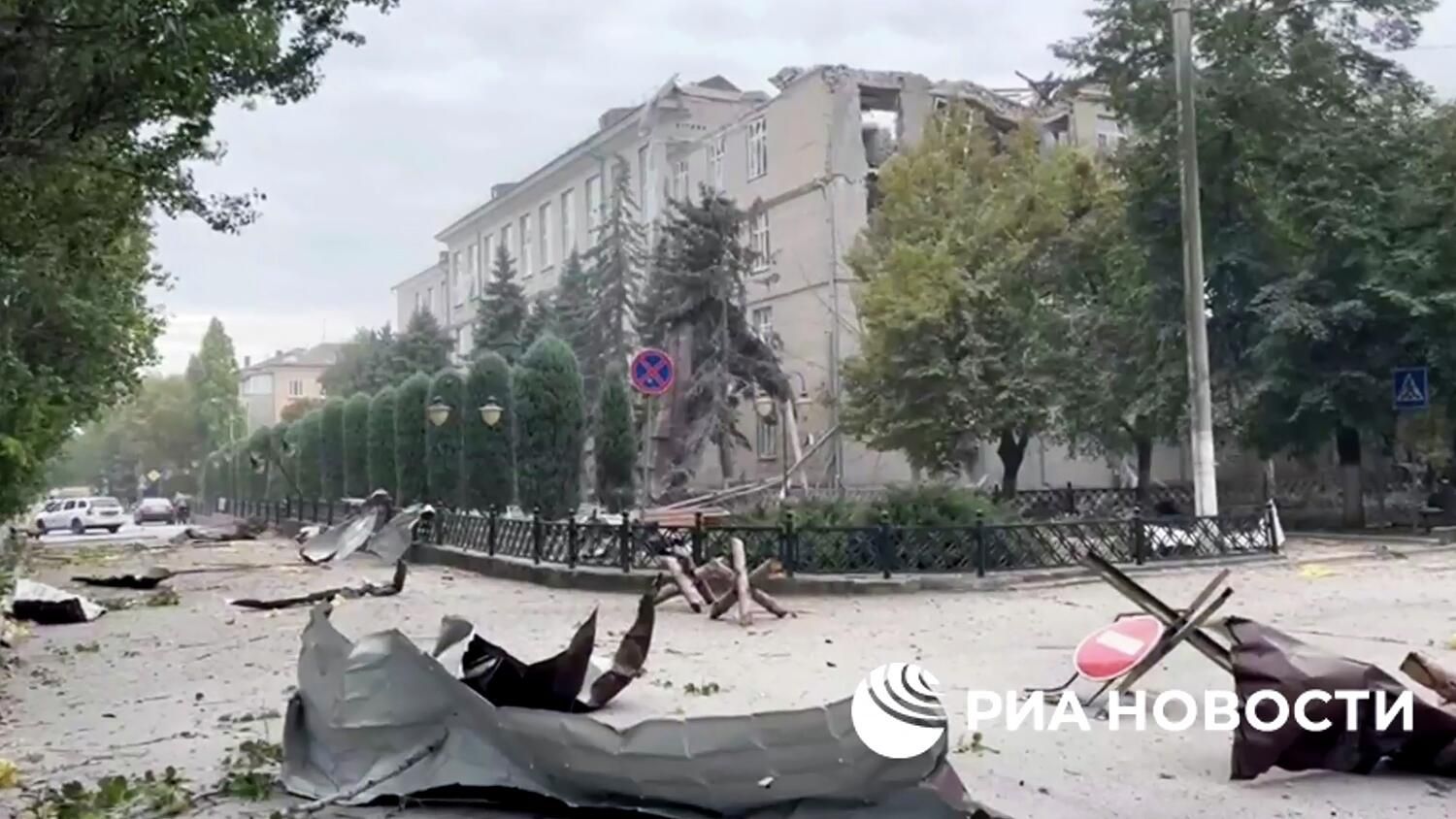 Последствия удара по центру Херсона Последствия удара по центру Херсона - РИА Новости, 1920, 16.09.2022