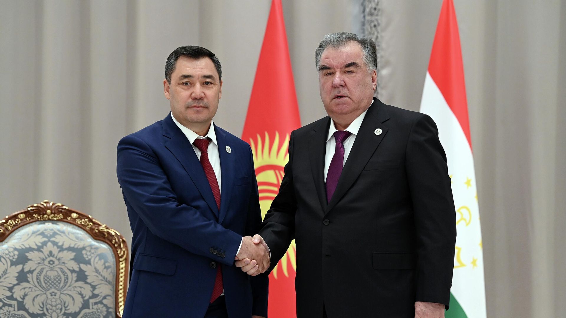 Президент Киргизии Садыр Жапаров и президент Таджикистана Эмомали Рахмон - РИА Новости, 1920, 31.03.2025