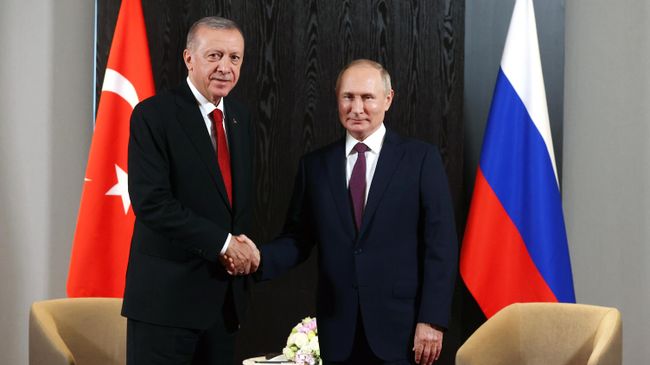 Президент России Владимир Путин и президент Турции Реджеп Тайип Эрдоган