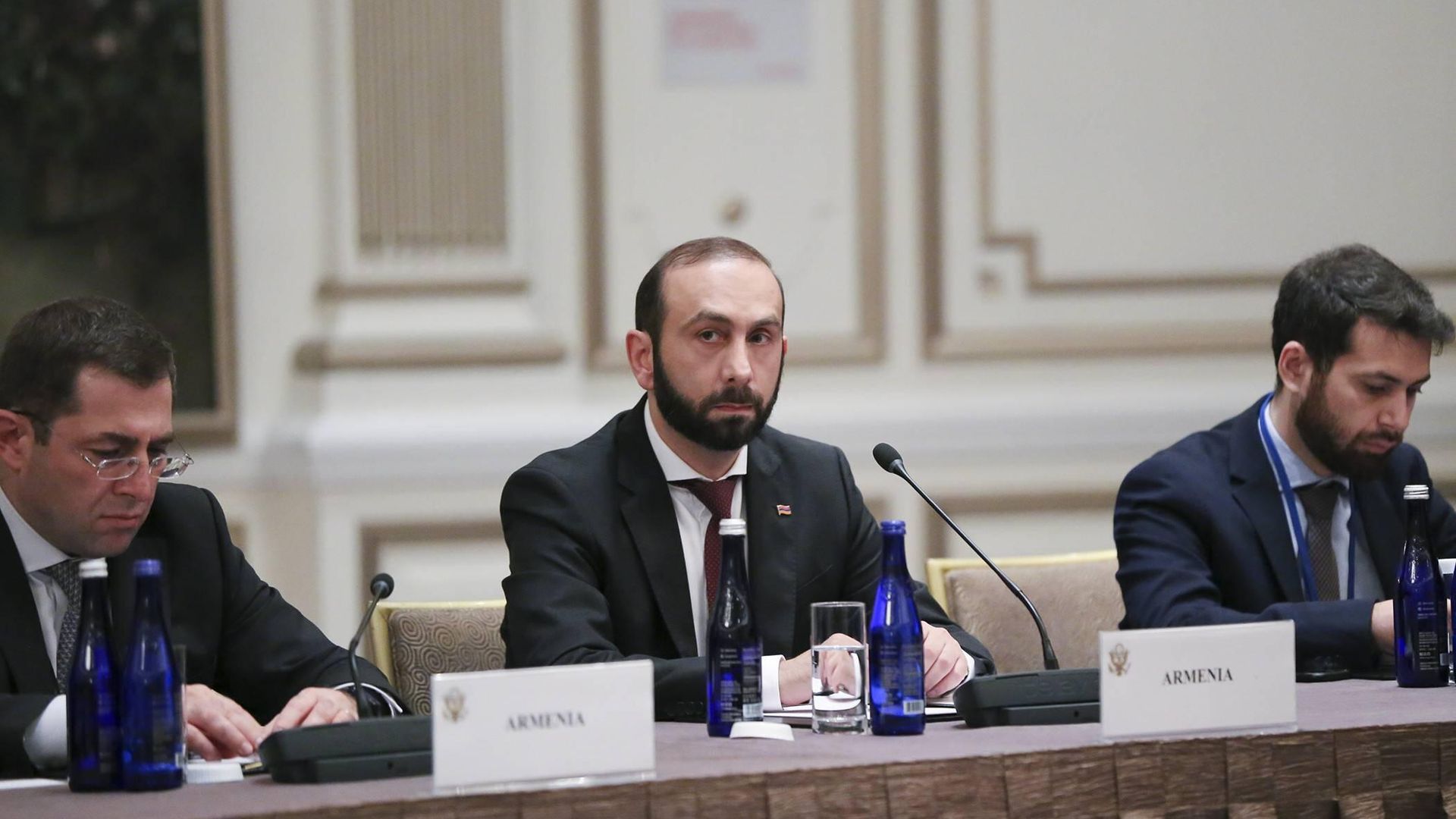 Встреча глав МИД Армении и Азербайджана при посредничестве госсекретаря США Энтони Блинкена Встреча глав МИД Армении и Азербайджана при посредничестве госсекретаря США Энтони Блинкена - РИА Новости, 1920, 20.09.2022