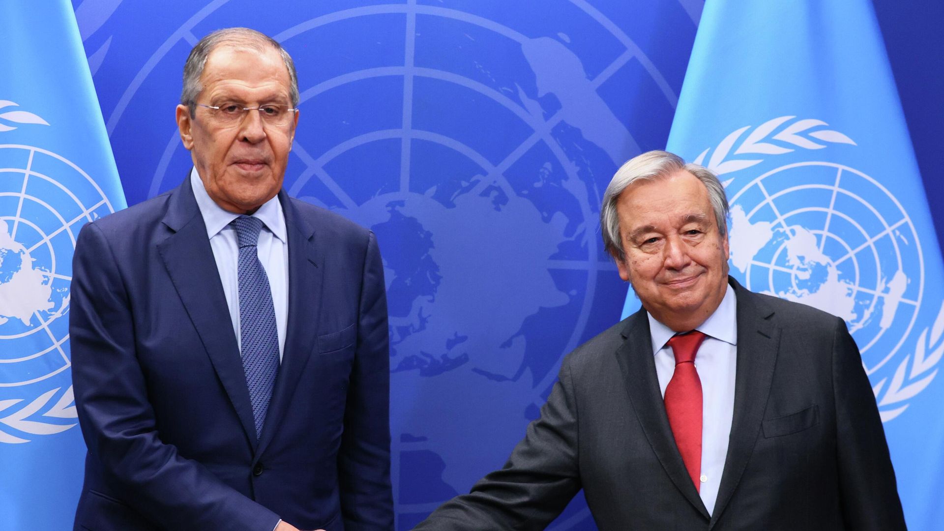 Министр иностранных дел РФ Сергей Лавров и Генеральный секретарь Организации Объединенных Наций (ООН) Антониу Гутерриш - РИА Новости, 1920, 23.09.2022