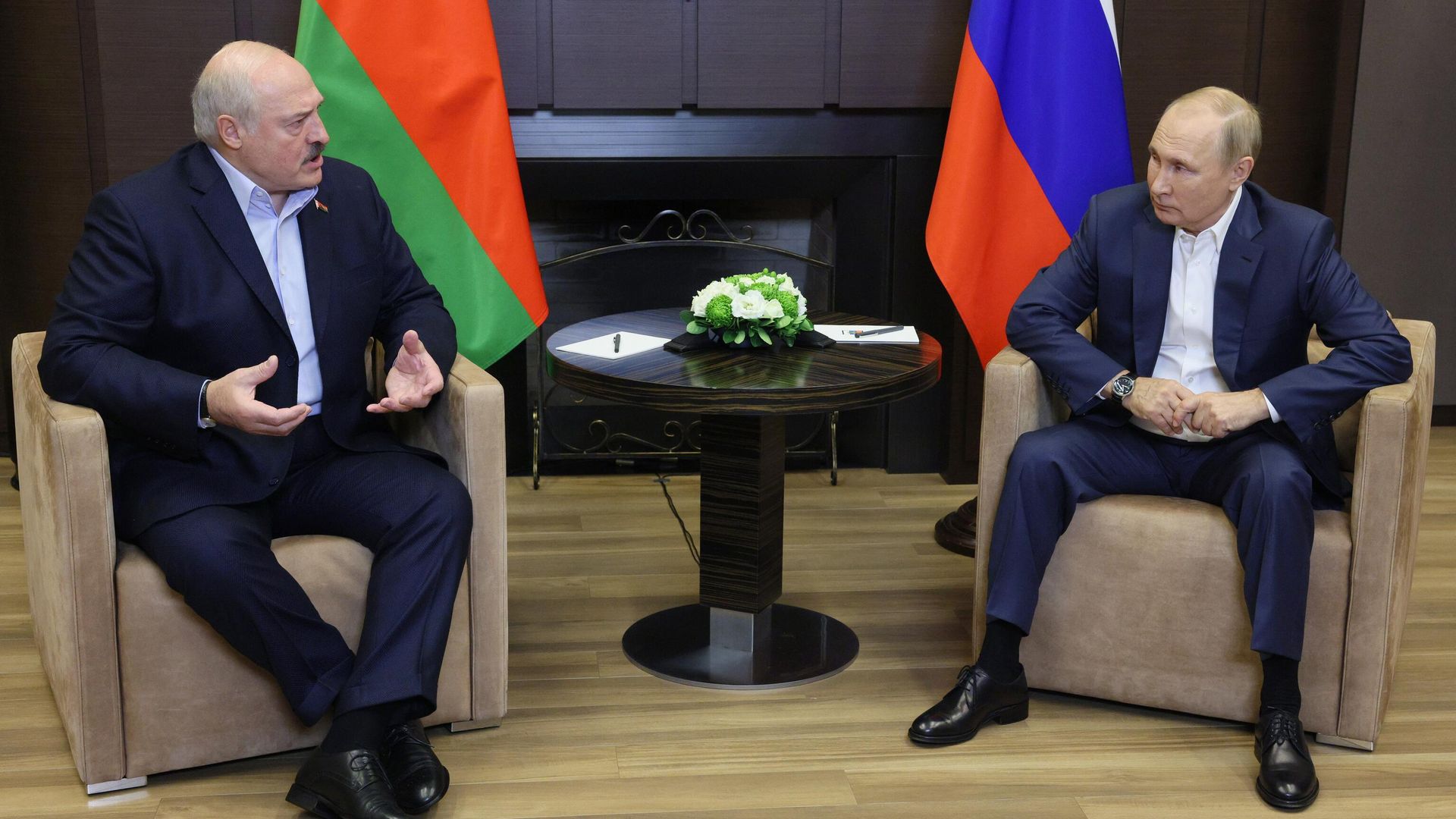Президент РФ Владимир Путин и президент Белоруссии Александр Лукашенко во время встречи - РИА Новости, 1920, 28.01.2024