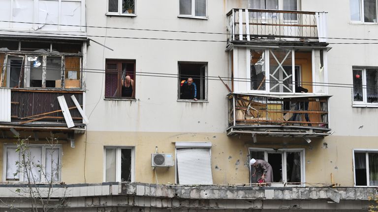 Последствие обстрела со стороны ВСУ в Донецке Последствие обстрела со стороны ВСУ в Донецке