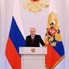 Президент России Владимир Путин выступает на церемонии подписания договоров о вхождении в Российскую Федерацию Донецкой и Луганской народных республик, Запорожской и Херсонской областей в Кремле Президент России Владимир Путин выступает на церемонии подписания договоров о вхождении в Российскую Федерацию Донецкой и Луганской народных республик, Запорожской и Херсонской областей в Кремле