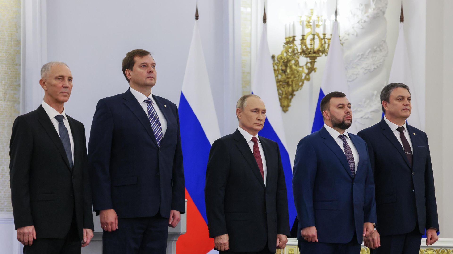 Церемония подписания договоров о вхождении в РФ ДНР, ЛНР, Запорожской и Херсонской областей состоялась в Кремле Церемония подписания договоров о вхождении в РФ ДНР, ЛНР, Запорожской и Херсонской областей состоялась в Кремле - РИА Новости, 1920, 30.09.2022