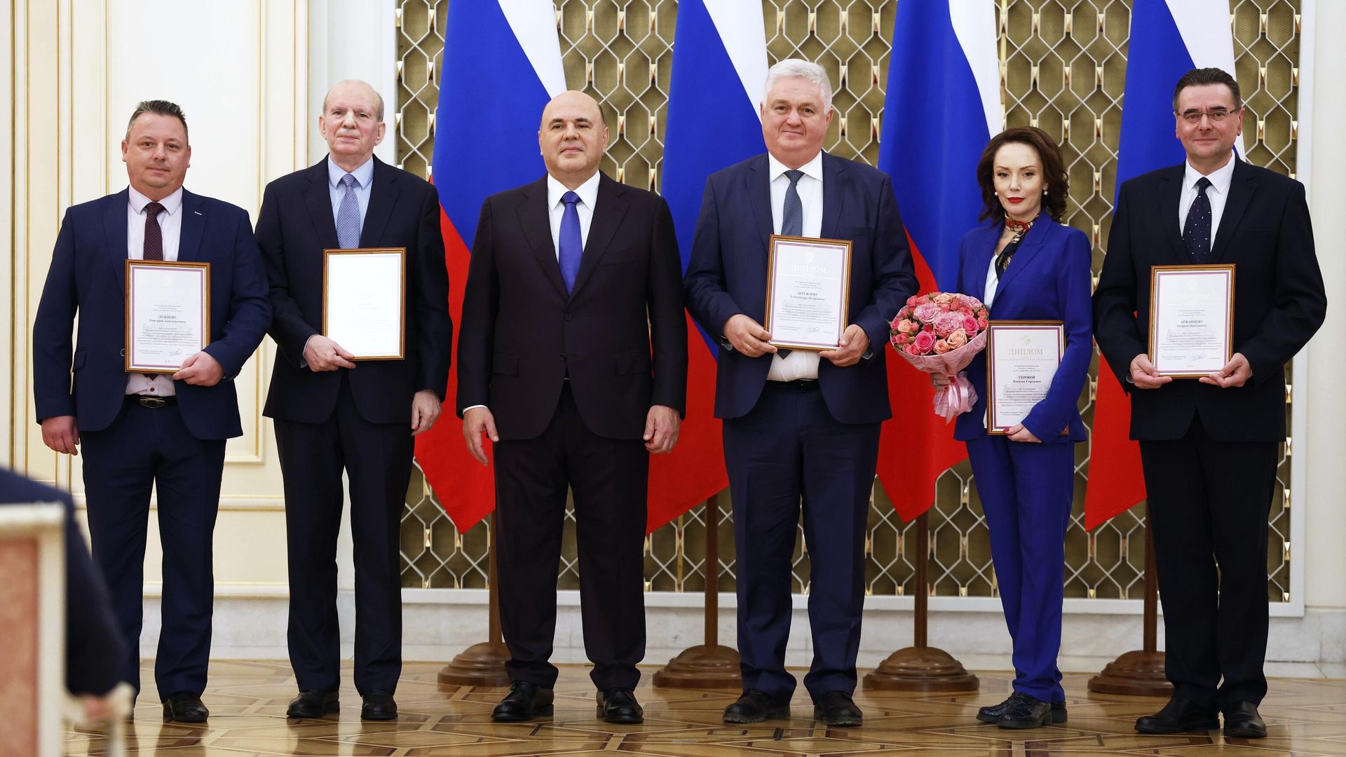 Председатель правительства РФ Михаил Мишустин на церемонии награждения лауреатов премий правительства РФ 2022 года в области образования - РИА Новости, 1920, 04.10.2022